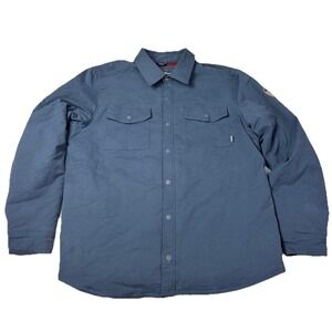 Eddie‎ Bauer Outdoor Fleece Lined Snap Shacket Men's XL Blue/gray
